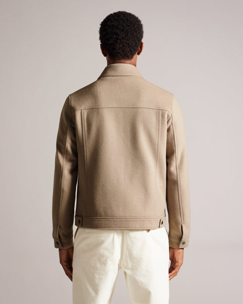 SOMERSS-Outerwear-It's all in the details: Trucker jacket Wool blend Zip fastening Classic collar Chest pockets Side pockets- Ted Baker Romania